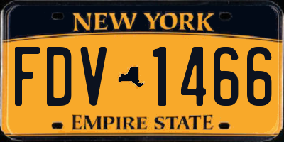 NY license plate FDV1466