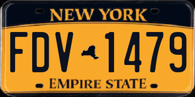 NY license plate FDV1479