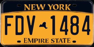 NY license plate FDV1484
