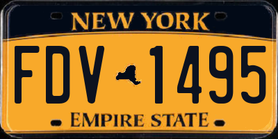 NY license plate FDV1495