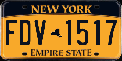 NY license plate FDV1517