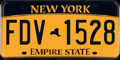 NY license plate FDV1528