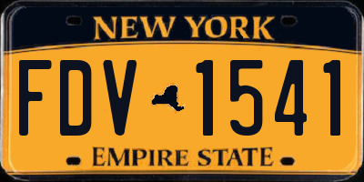 NY license plate FDV1541