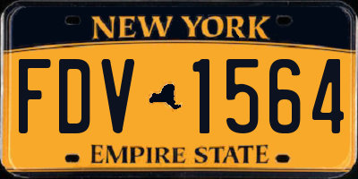 NY license plate FDV1564