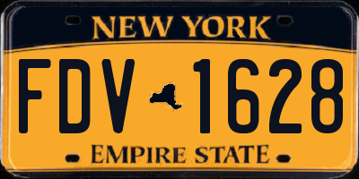 NY license plate FDV1628
