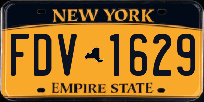 NY license plate FDV1629