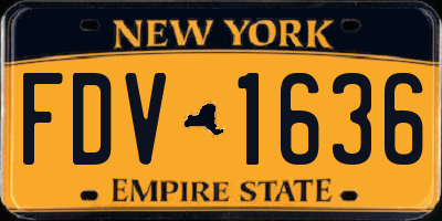 NY license plate FDV1636
