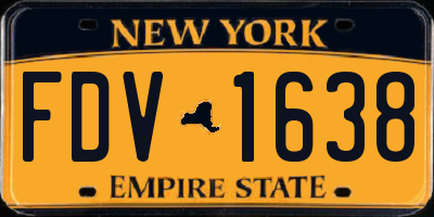 NY license plate FDV1638