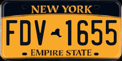 NY license plate FDV1655