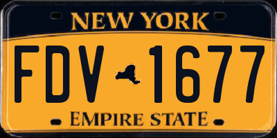 NY license plate FDV1677