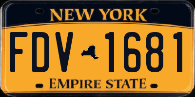 NY license plate FDV1681