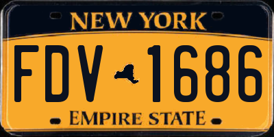 NY license plate FDV1686