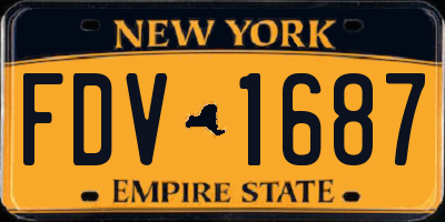 NY license plate FDV1687