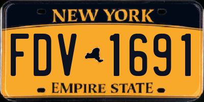 NY license plate FDV1691