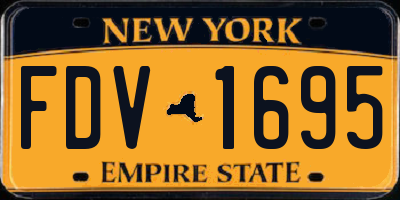 NY license plate FDV1695