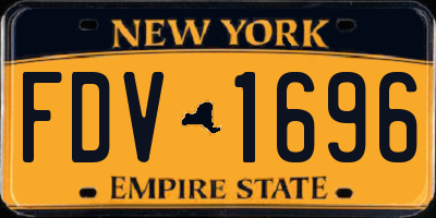 NY license plate FDV1696