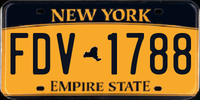 NY license plate FDV1788