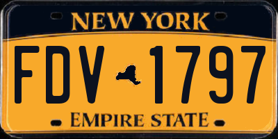 NY license plate FDV1797