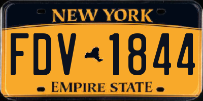 NY license plate FDV1844