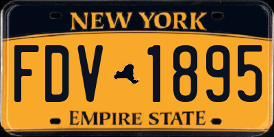 NY license plate FDV1895