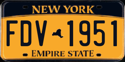 NY license plate FDV1951