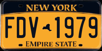 NY license plate FDV1979