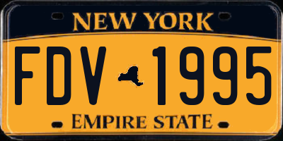 NY license plate FDV1995
