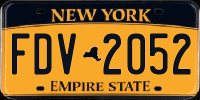 NY license plate FDV2052