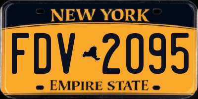 NY license plate FDV2095