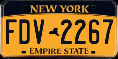 NY license plate FDV2267