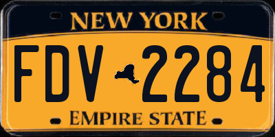 NY license plate FDV2284