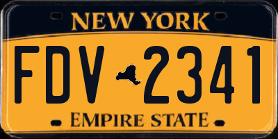 NY license plate FDV2341