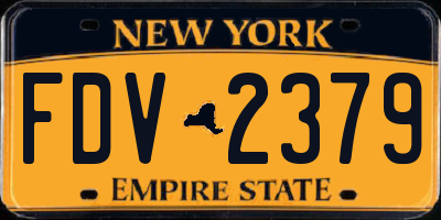 NY license plate FDV2379