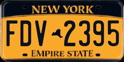 NY license plate FDV2395