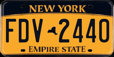 NY license plate FDV2440