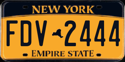 NY license plate FDV2444
