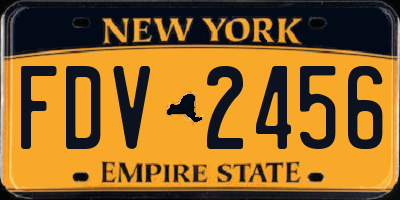 NY license plate FDV2456