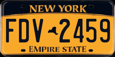 NY license plate FDV2459