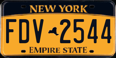 NY license plate FDV2544