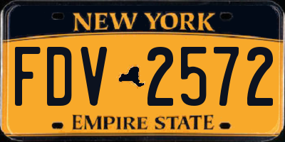 NY license plate FDV2572