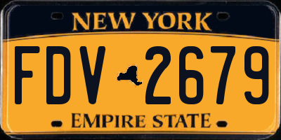NY license plate FDV2679