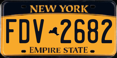 NY license plate FDV2682