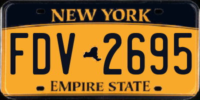 NY license plate FDV2695