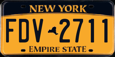 NY license plate FDV2711