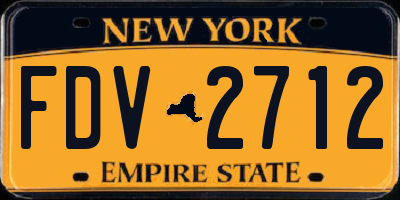NY license plate FDV2712