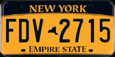 NY license plate FDV2715