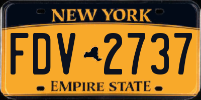 NY license plate FDV2737