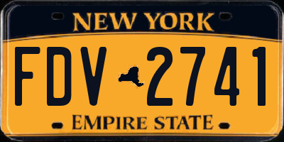 NY license plate FDV2741