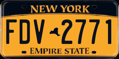 NY license plate FDV2771