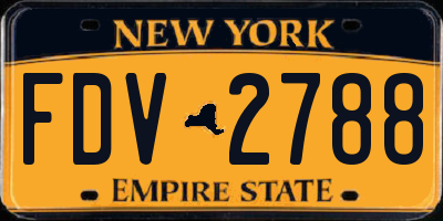 NY license plate FDV2788
